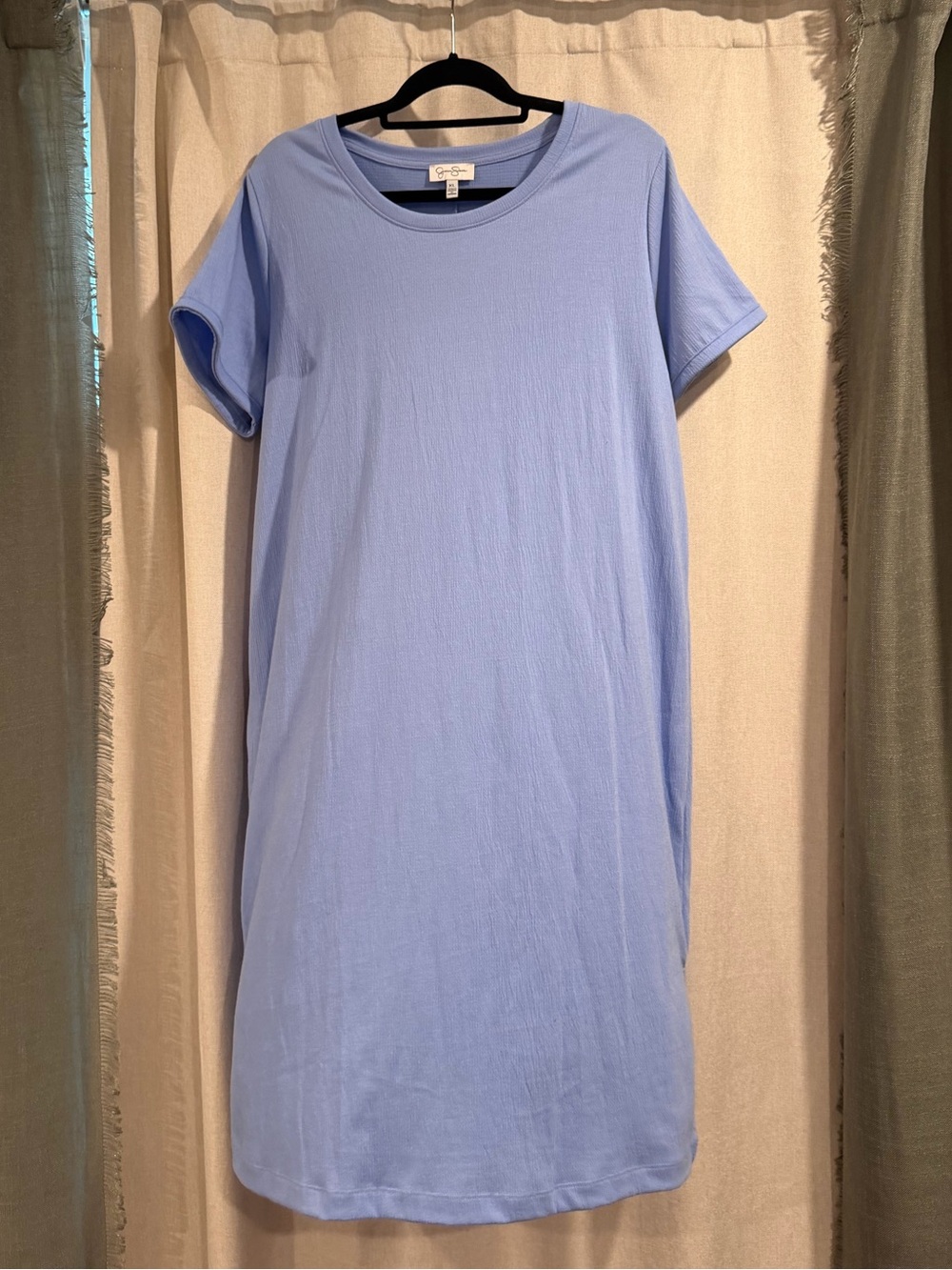 Jessica Simpson Short-Sleeve Midi T-Shirt Dress - Light Blue